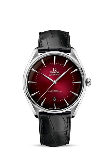 Omega Seamaster Master Co-Axial 39.5 Omega Boutique Edition Stainless Steel / Red / Alligator